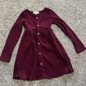 Glitter girl dress burgundy